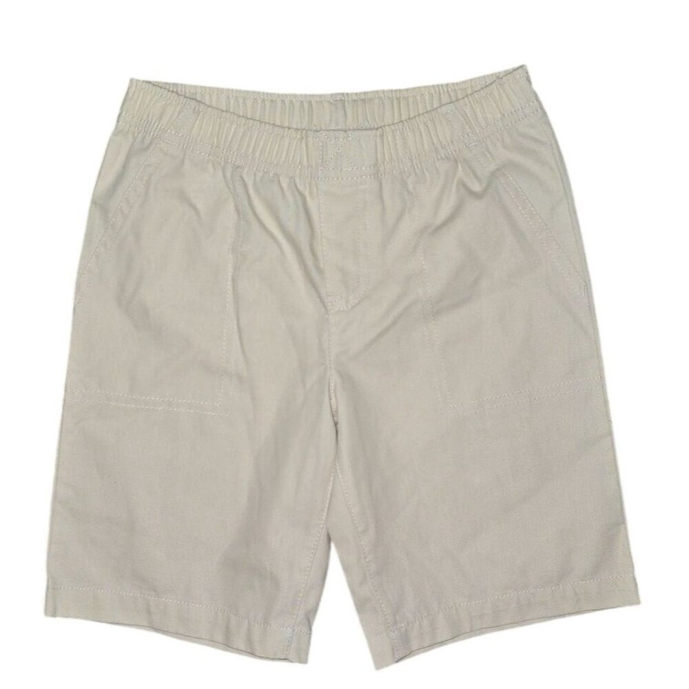 Carters Toddler Boys Beige Elastic Waist Shorts Size 5T Lightweight Cotton Blend